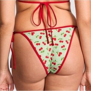 Frankie’s bikinis x Pink Cherry Print bikini set